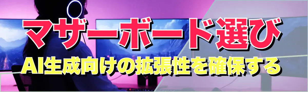 マザーボード選び AI生成向けの拡張性を確保する