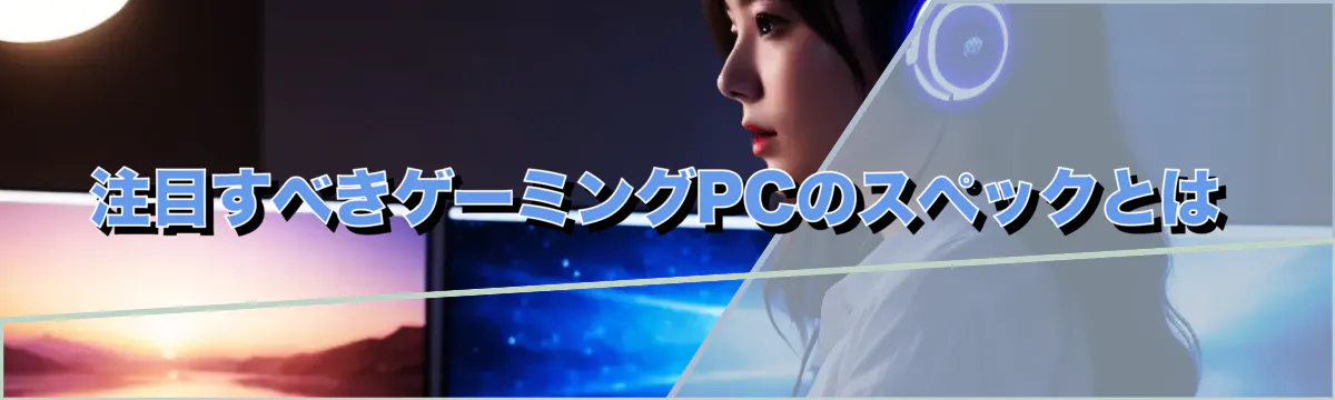 注目すべきゲーミングPCのスペックとは