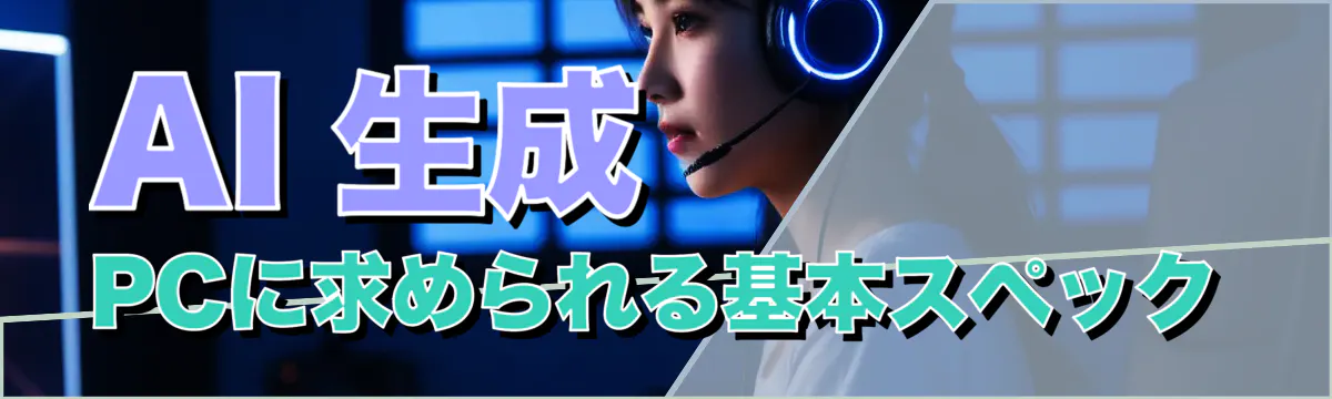 AI 生成 PCに求められる基本スペック