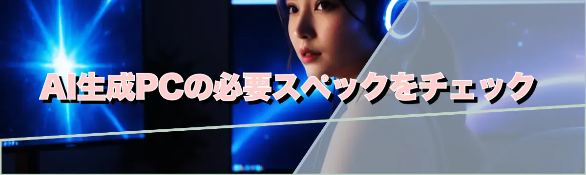 AI生成PCの必要スペックをチェック