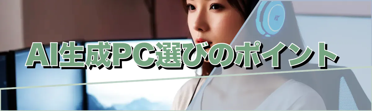 AI生成PC選びのポイント