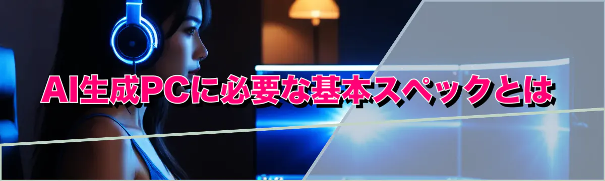 AI生成PCに必要な基本スペックとは