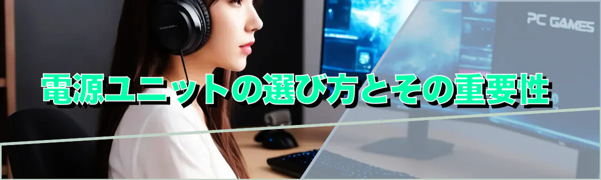 電源ユニットの選び方とその重要性