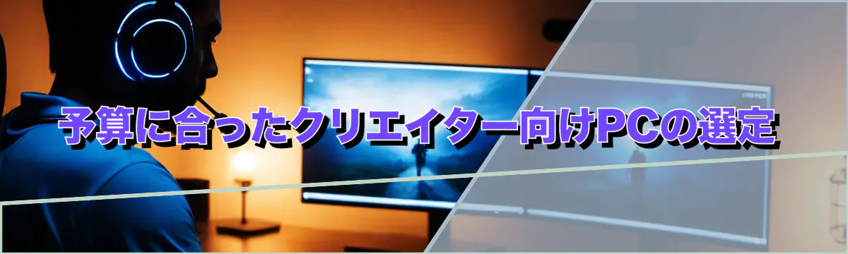 予算に合ったクリエイター向けPCの選定