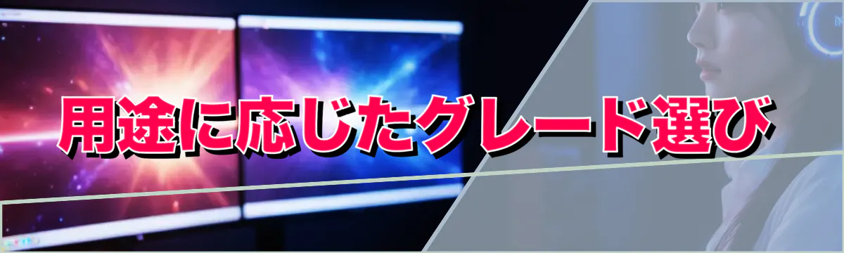 用途に応じたグレード選び