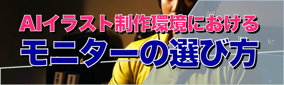 AIイラスト制作環境におけるモニターの選び方