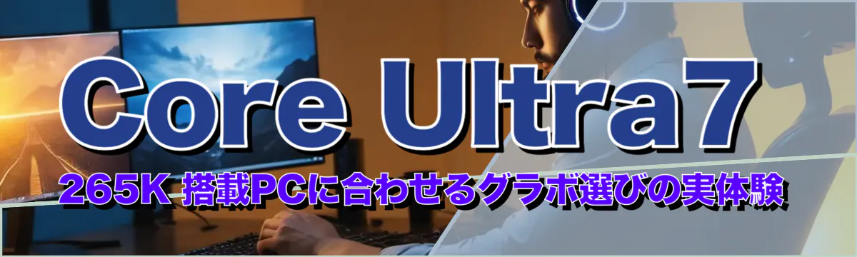 Core Ultra7 265K 搭載PCに合わせるグラボ選びの実体験