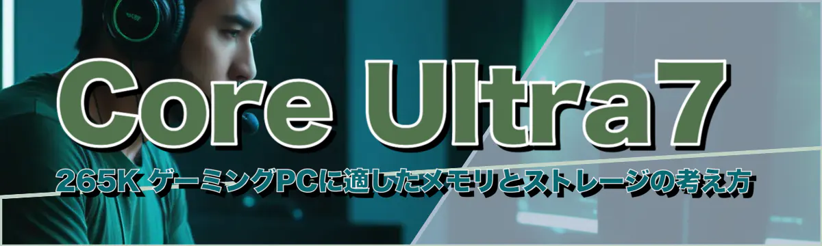 Core Ultra7 265K ゲーミングPCに適したメモリとストレージの考え方