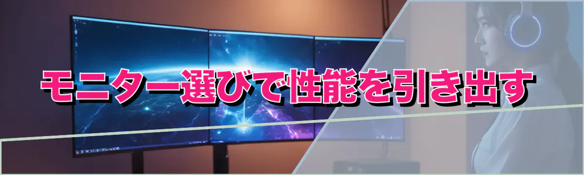 モニター選びで性能を引き出す