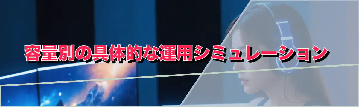 容量別の具体的な運用シミュレーション