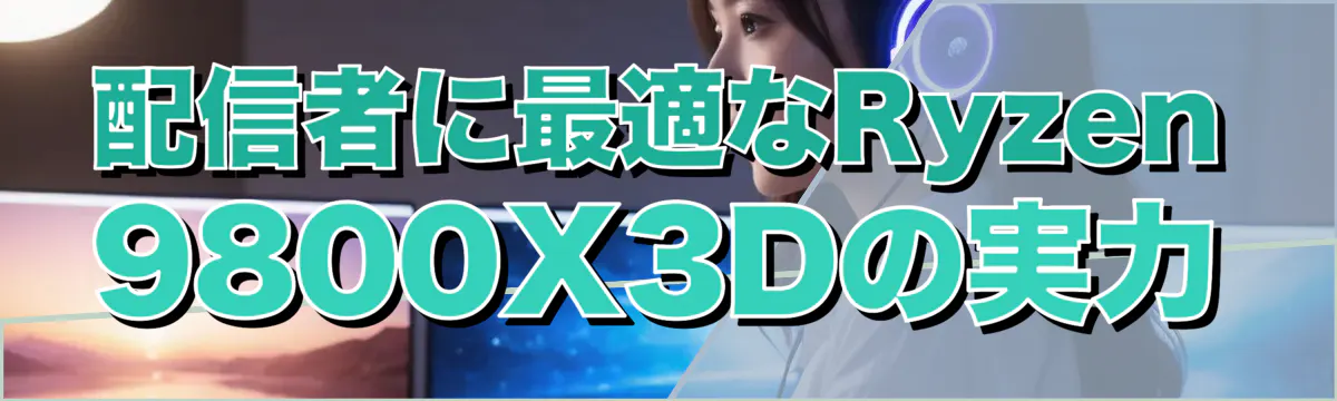 配信者に最適なRyzen 9800X3Dの実力
