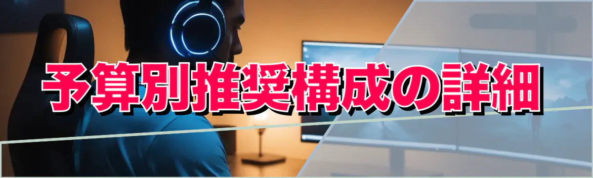予算別推奨構成の詳細