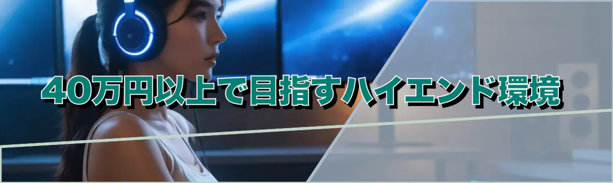 40万円以上で目指すハイエンド環境