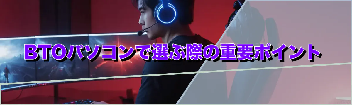 BTOパソコンで選ぶ際の重要ポイント