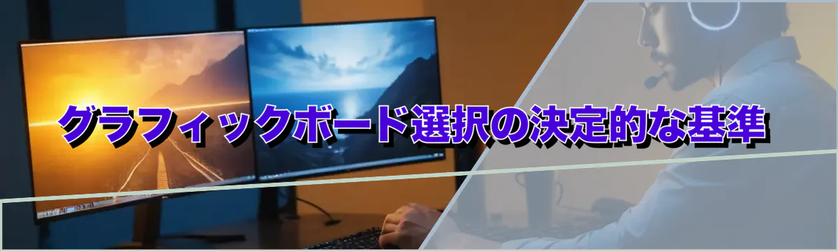 グラフィックボード選択の決定的な基準