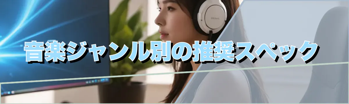 音楽ジャンル別の推奨スペック