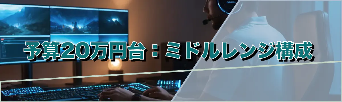 予算20万円台：ミドルレンジ構成