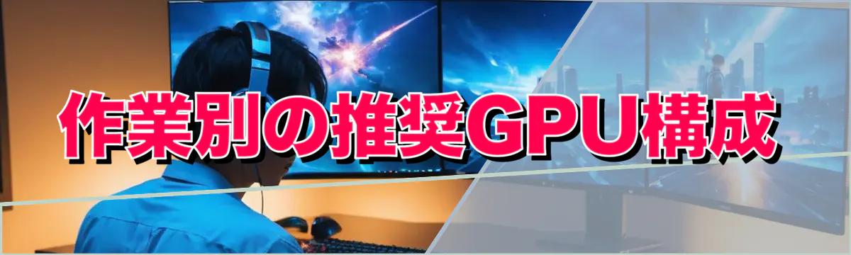 作業別の推奨GPU構成