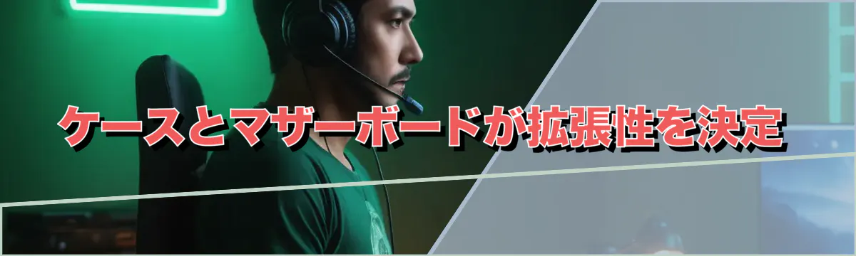 ケースとマザーボードが拡張性を決定