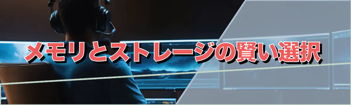 メモリとストレージの賢い選択