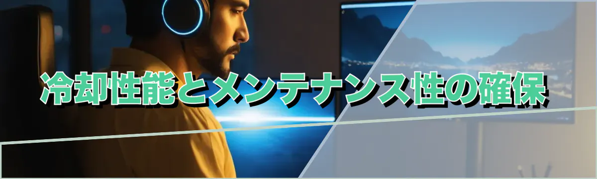 冷却性能とメンテナンス性の確保