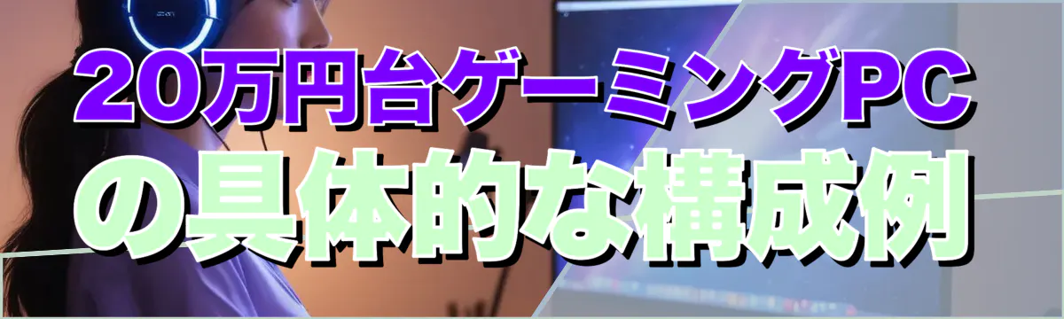 20万円台ゲーミングPCの具体的な構成例