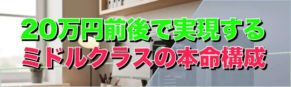 20万円前後で実現するミドルクラスの本命構成