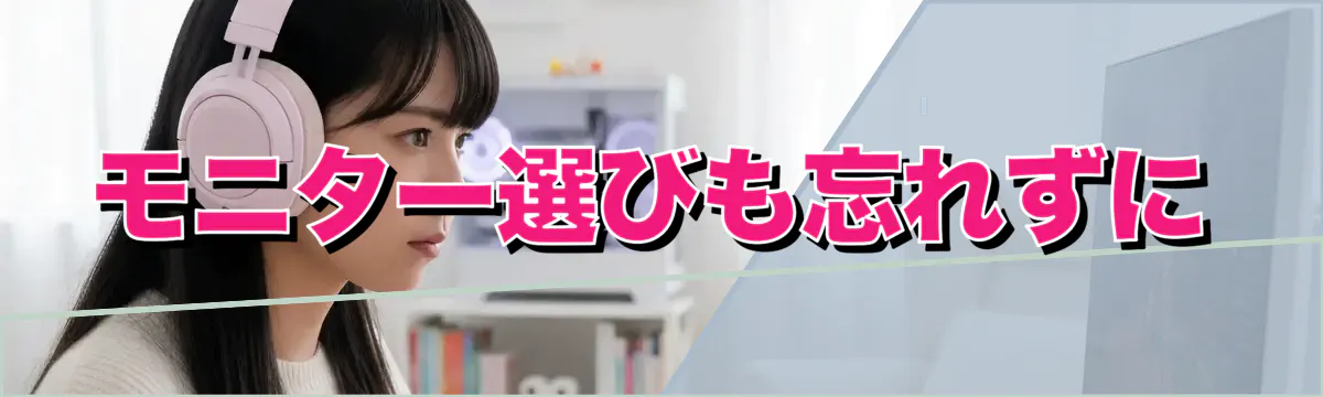 モニター選びも忘れずに