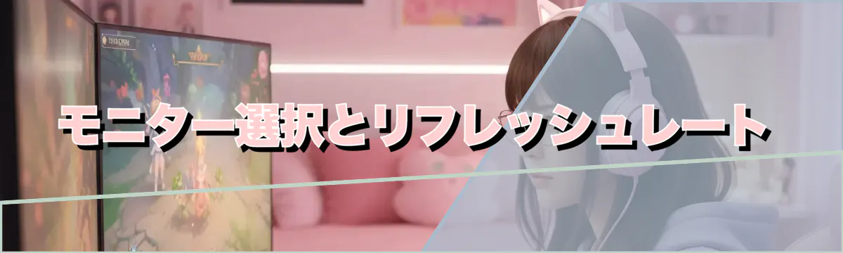 モニター選択とリフレッシュレート
