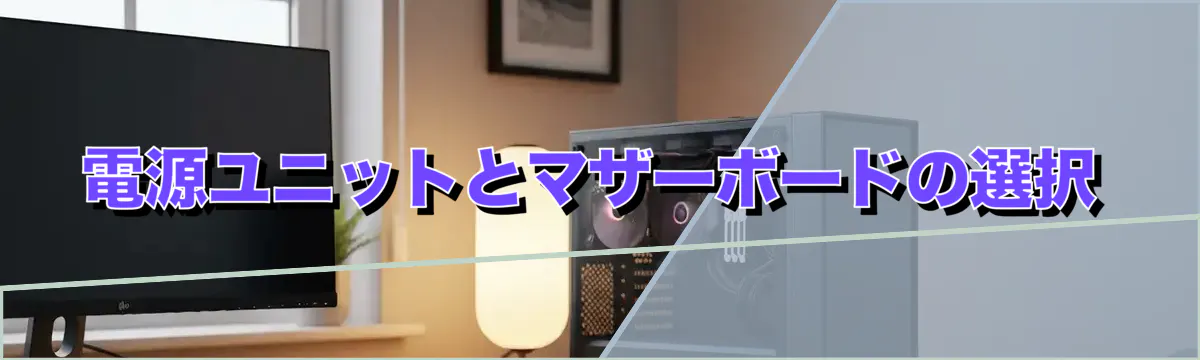 電源ユニットとマザーボードの選択