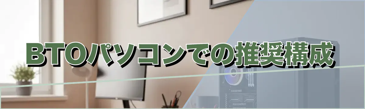 BTOパソコンでの推奨構成