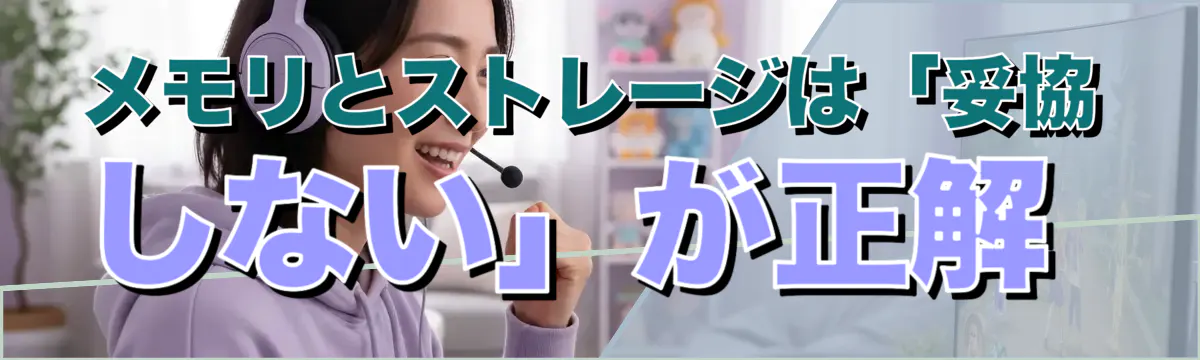 メモリとストレージは「妥協しない」が正解