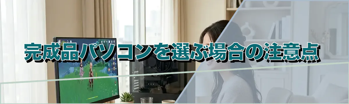 完成品パソコンを選ぶ場合の注意点