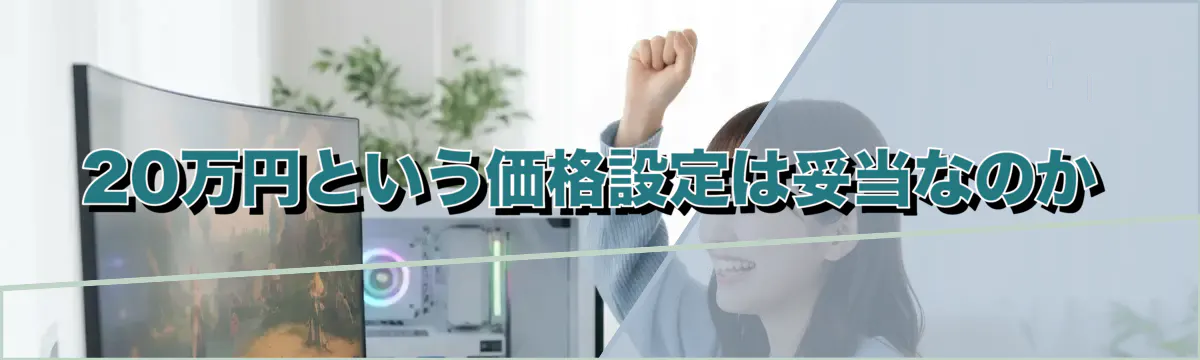 20万円という価格設定は妥当なのか