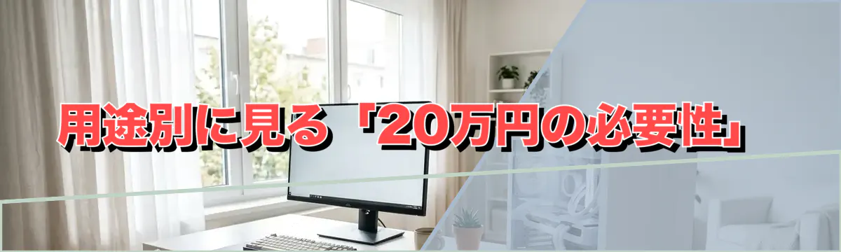 用途別に見る「20万円の必要性」